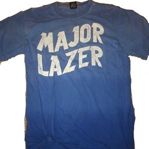 MAJOR LAZER ombré blue tshirt